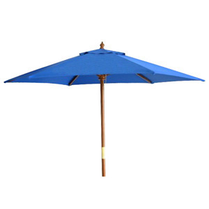 wooden market umbrella